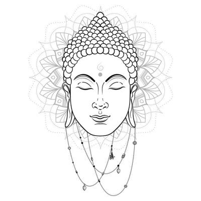  Sticker Bouddha Graphique Décoration