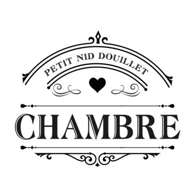  Sticker Porte Chambre "Petit Nid Douillet" - Déco Vintage 20x15cm