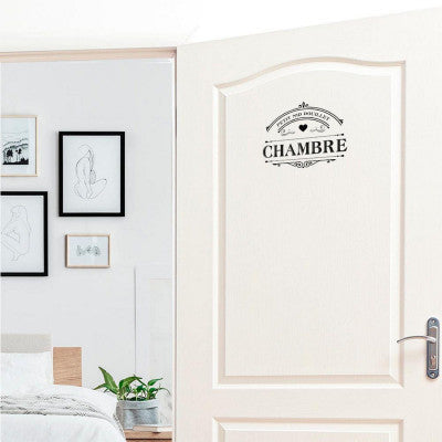  Sticker Porte Chambre "Petit Nid Douillet" - Déco Vintage 20x15cm