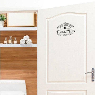  Sticker Porte Toilettes "Petit Coin De Paradis" - Déco Vintage 20x15cm