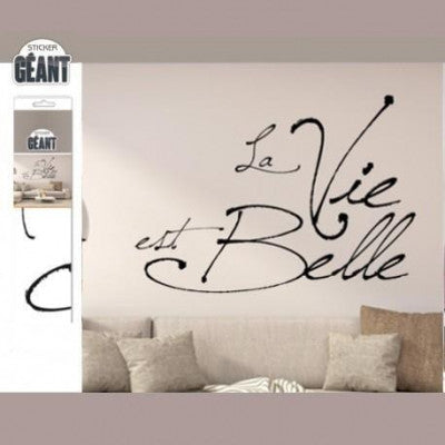  Sticker Géant - La Vie Est Belle | Décoration Murale Salon
