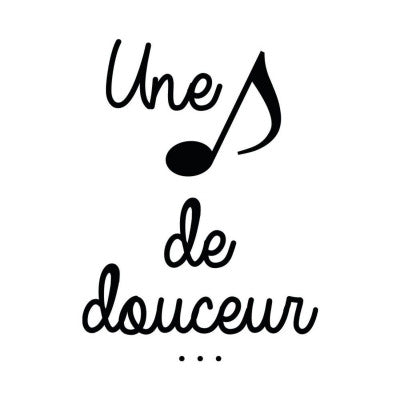  Sticker Mural "Une Note De Douceur" 70x20cm - Déco Musique & Poésie