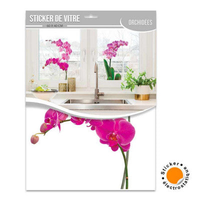  Sticker Vitre Orchidées