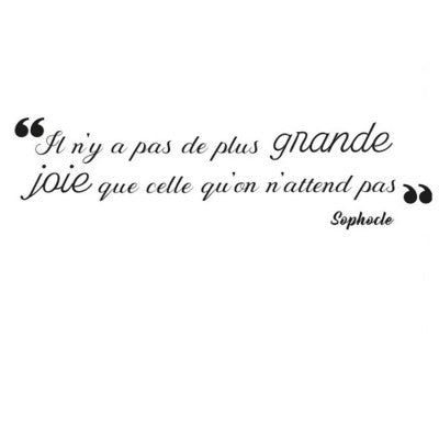  Sticker Mural Citation "La Plus Grande Joie" - Sophocle