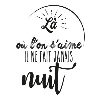  Sticker Mural Citation "Là Où L'on S'aime..." - Déco Romantique
