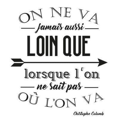  Sticker Mural Citation "On Ne Va Jamais..." - Déco Inspirante