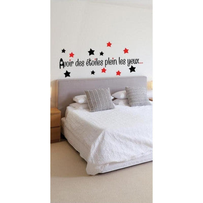  Sticker Mural Citation "Avoir Des étoiles Plein Les Yeux" | Déco Chambre