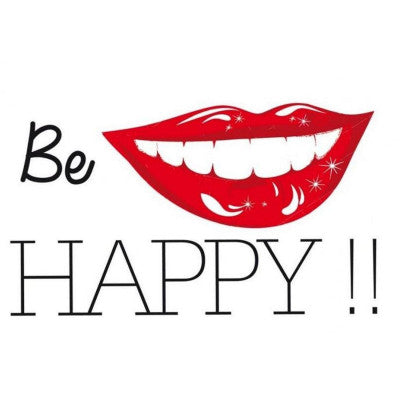  Stickers Muraux Citation Be Happy - Déco Positive 50x70cm