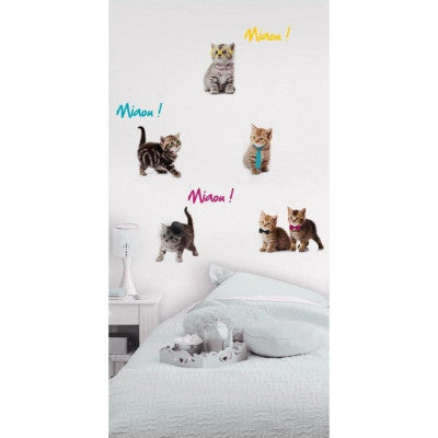  Stickers Chatons Mignons 50x70 Cm - Décoration Murale Chambre Enfant