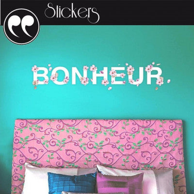  Sticker Mural Bonheur Floral | Déco Chambre Romantique