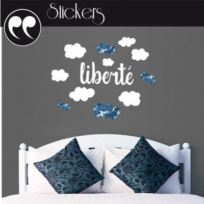  Sticker Mural Liberté & Nuages | Décoration Poétique Chambre