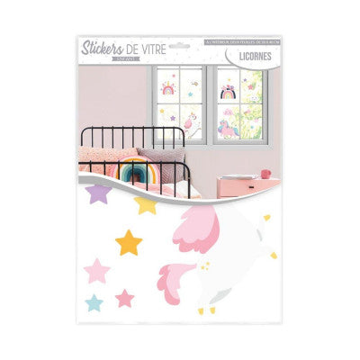  Stickers De Vitre Licorne Électrostatiques - Déco Chambre Enfant