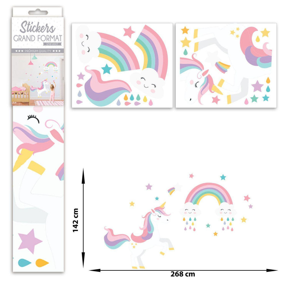  Stickers Enfant Grand Format Licorne