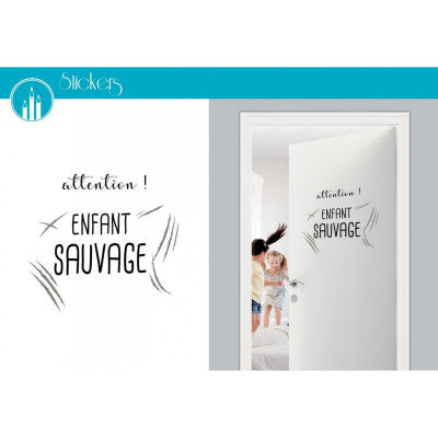 Stickers Enfant Sauvages - 1 Planche 20 X 70 Cm