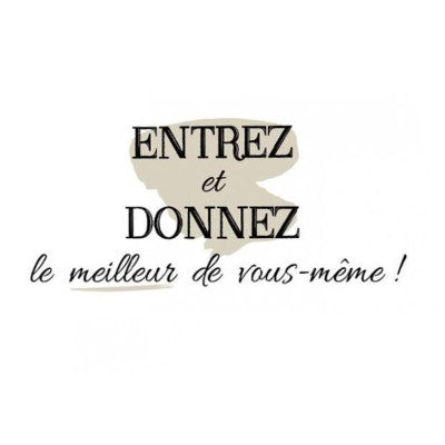  Stickers Entrez Et Donnez - 1 Planche 20 X 70 Cm