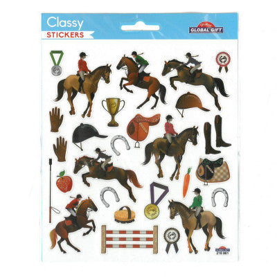  Stickers Équitation & Chevaux Pailletés - Déco Concours Hippique