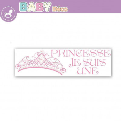  Sticker Mural Princesse "Je Suis Une Princesse" - Rose | Décoration Chambre Fille Et Nurserie