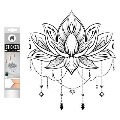  Stickers Lotus - 1 Planche 20 X 70 Cm