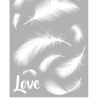  Stickers Muraux Amour & Plumes Blanches - Déco Romantique