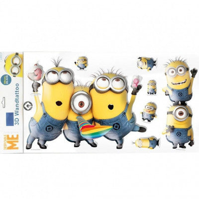  Stickers Minions En Fête 3D | Déco Murale Moi Moche Et Méchant 🍌
