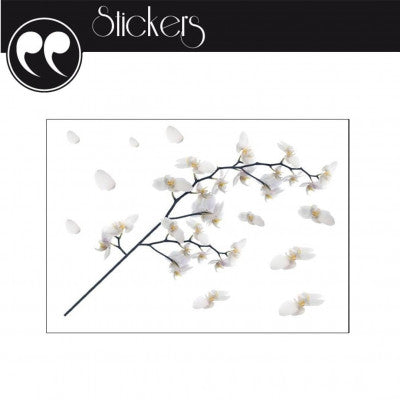  Sticker Mural Orchidée Blanche | Décoration Florale Zen