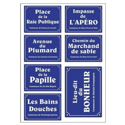  Stickers Plaque De Rue Humoristique - Décoration Porte Originale