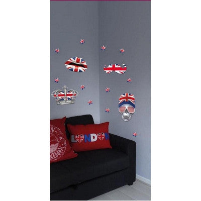  Stickers Muraux Angleterre - Queen Of England 70x50 Cm