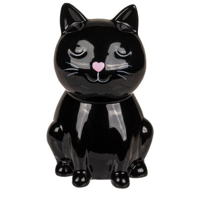  Tirelire Chat En Céramique – Noir