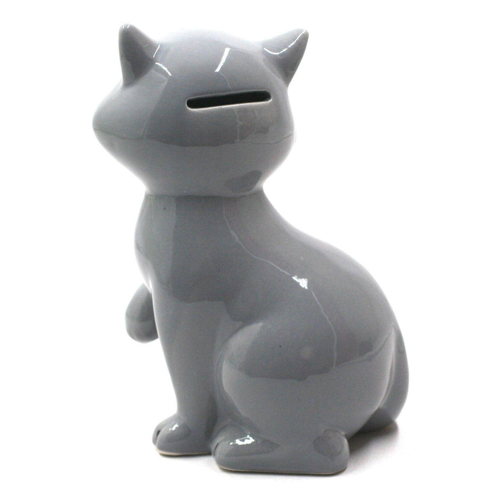  Tirelire Chat Gracile - Gris
