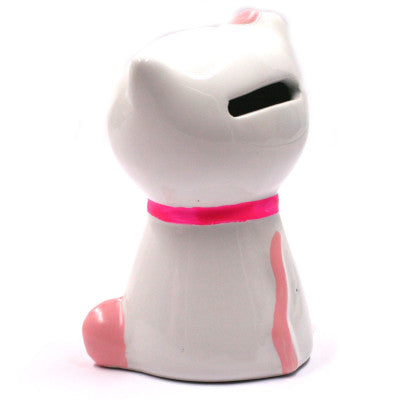  Tirelire Chaton Blanc 12 Cm