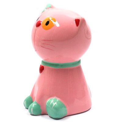  Tirelire Chaton Rose 12 Cm
