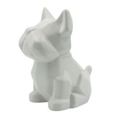  Tirelire Chien Blanc 18 Cm