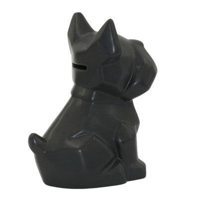  Tirelire Chien Noir 18 Cm