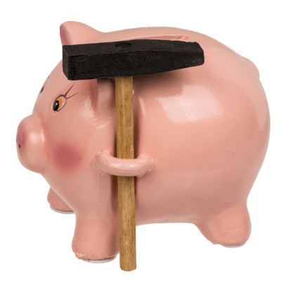  Tirelire Cochon Avec Marteau - 15 Cm