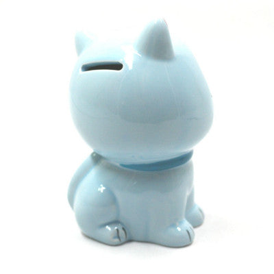  Tirelire En Céramique Chaton Bleu