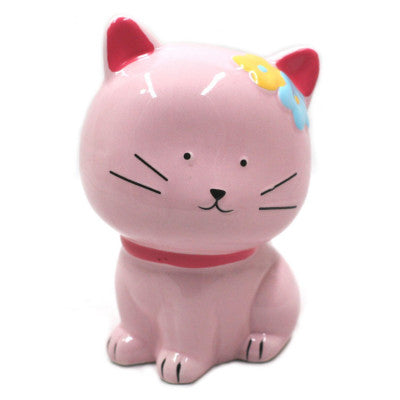  Tirelire En Céramique Chaton Rose