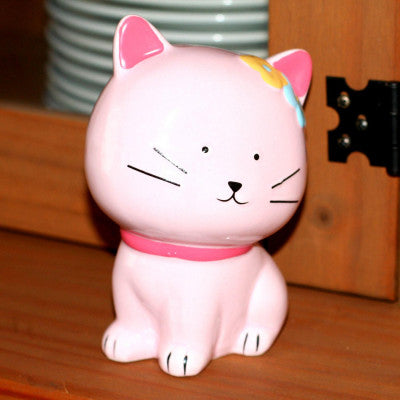  Tirelire En Céramique Chaton Rose