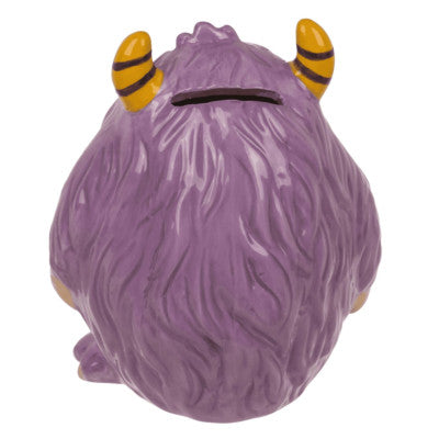  Tirelire Monstre Lilas - 13 Cm