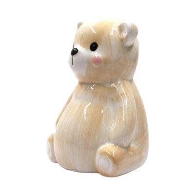  Tirelire Ourson Beige En Céramique 15 Cm