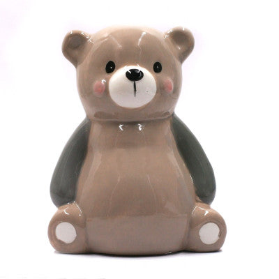  Tirelire Ourson Brun En Céramique 15 Cm