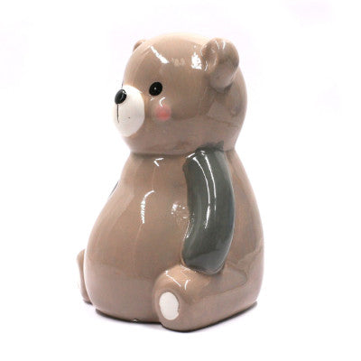  Tirelire Ourson Brun En Céramique 15 Cm