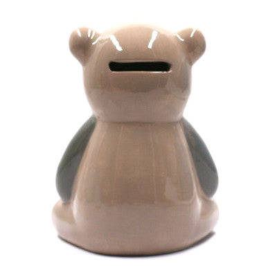  Tirelire Ourson Brun En Céramique 15 Cm