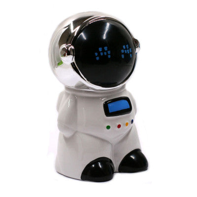  Tirelire Robot - Blanc 17 Cm