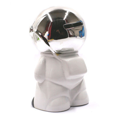  Tirelire Robot - Blanc 17 Cm
